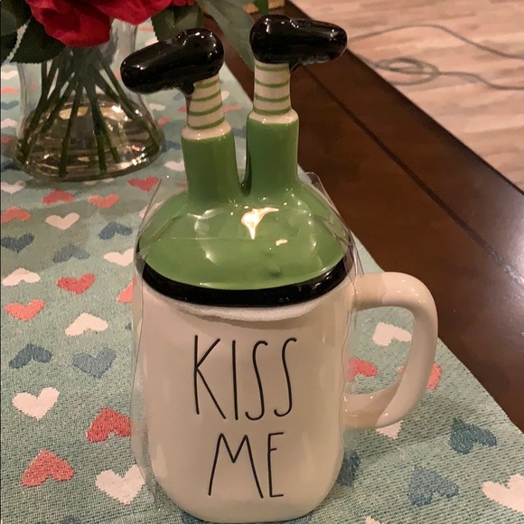 Rae Dunn Other - Rae Dunn Kiss Me Mug with leprechaun leg topper